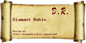 Diamant Robin névjegykártya